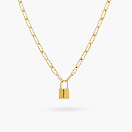 Lock At Me Gold Necklace