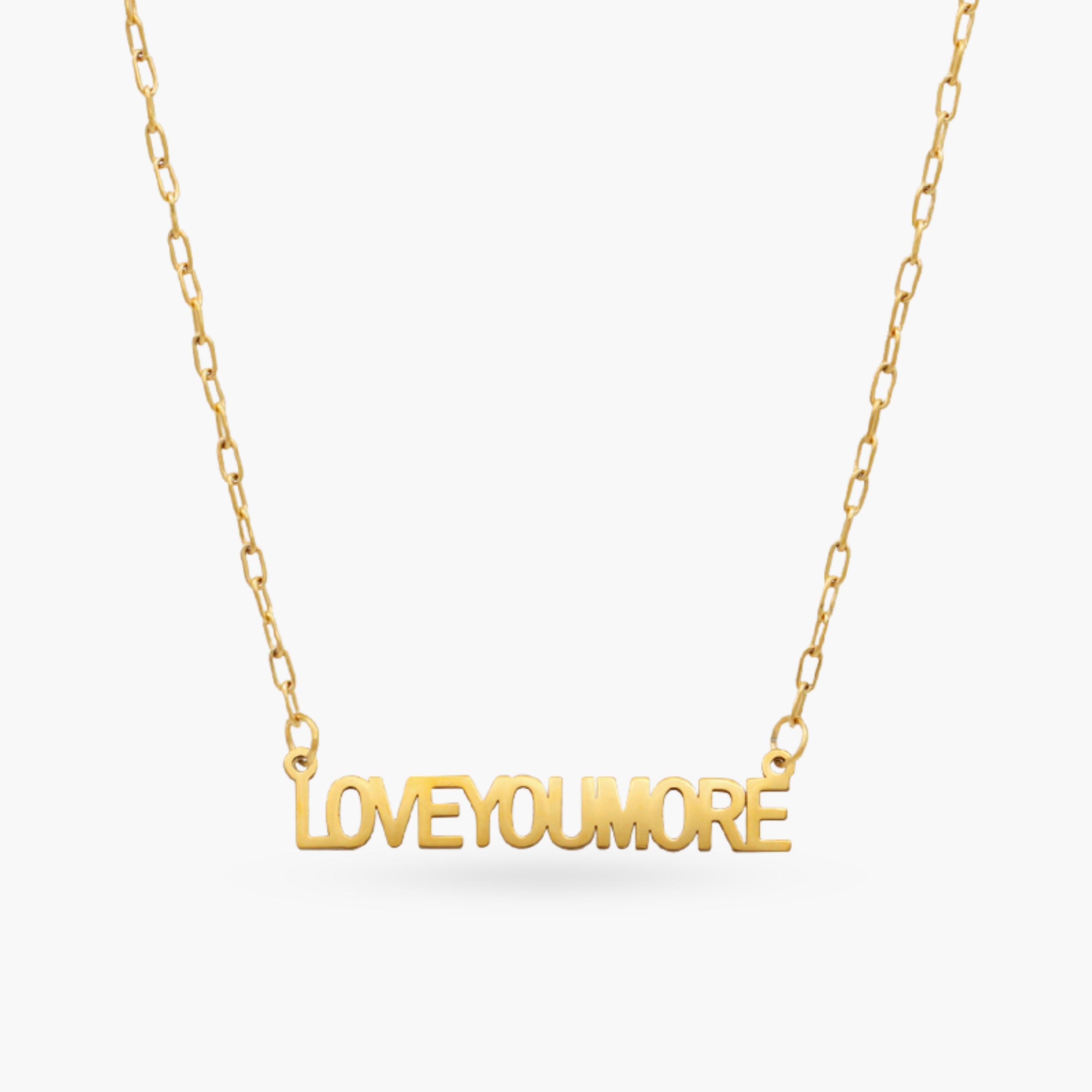 Love You More Bar Necklace