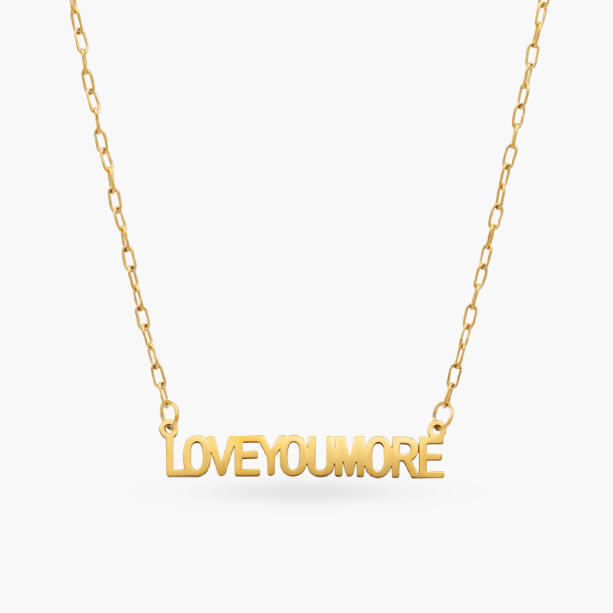 Love You More Bar Necklace
