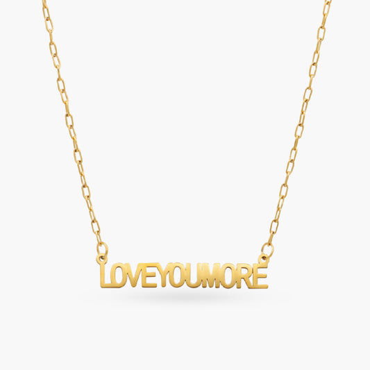 Love You More Bar Necklace