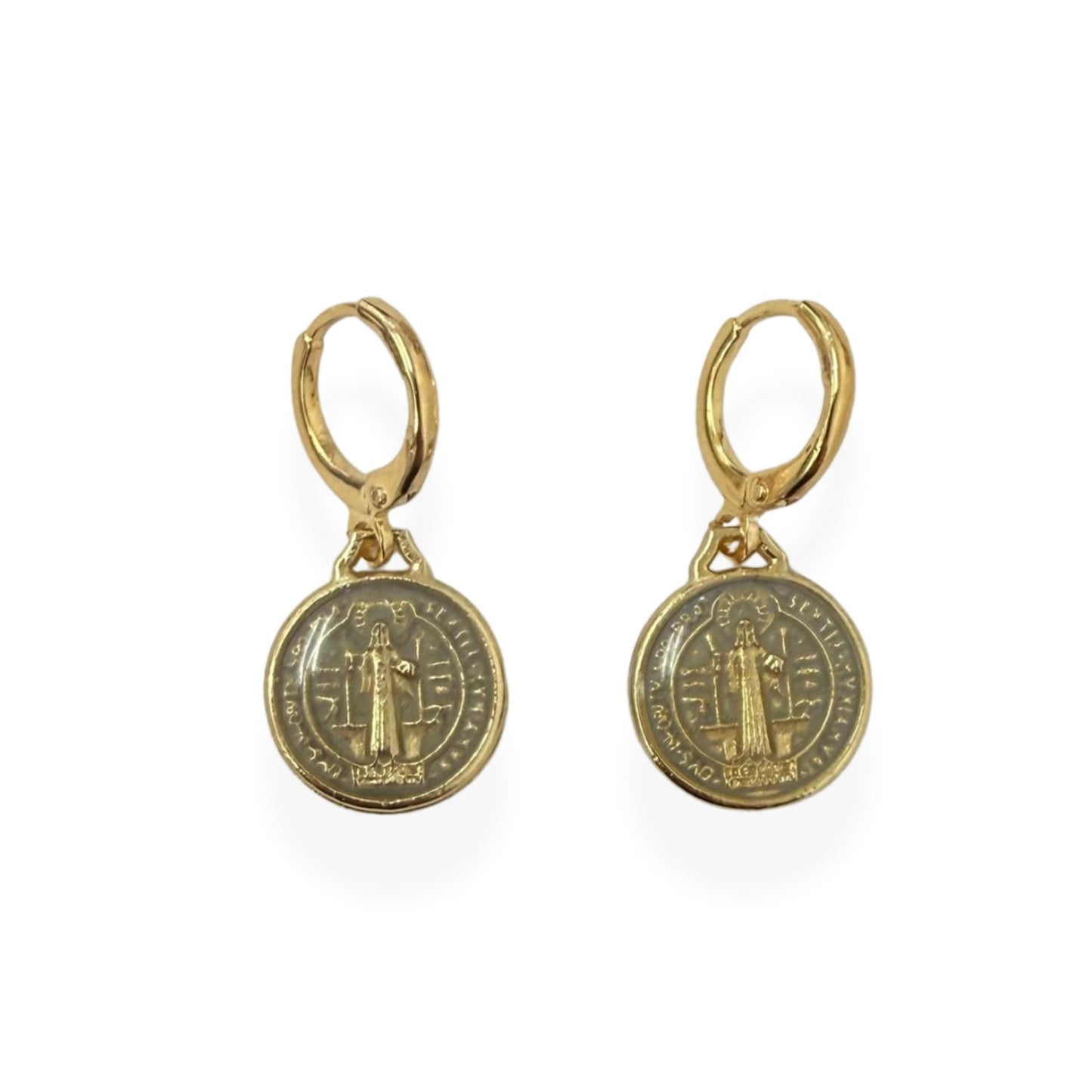The St. Benedict Earrings in Enamel