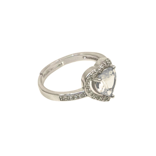 The Sweet Heart Diamond Ring in Silver