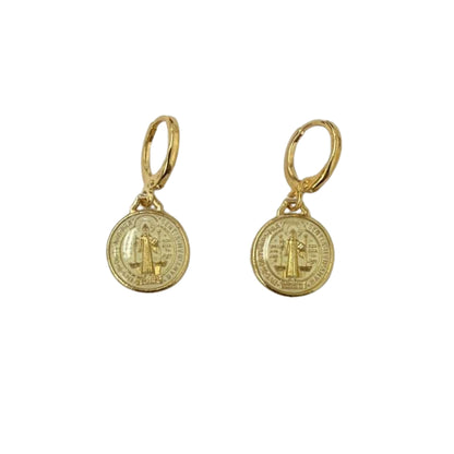 The St. Benedict Earrings in Enamel