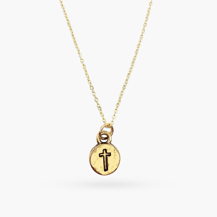 The Rustic Go With Grace Cross Necklace