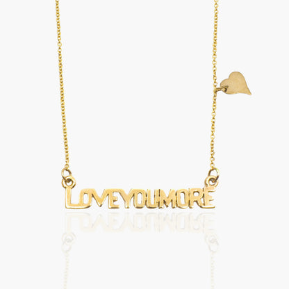 Love You More Bar Necklace in 10K & 14K Gold