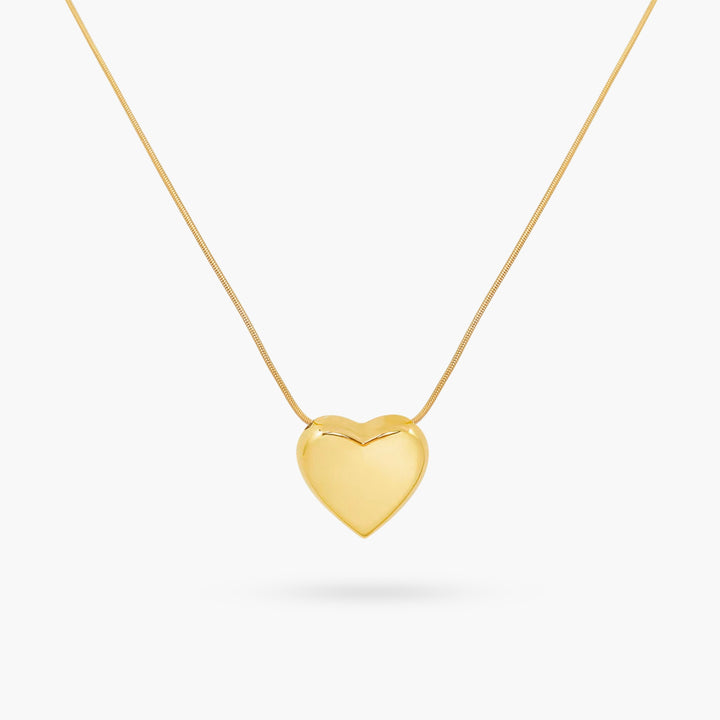 The Stole Your Heart Puff Gold Necklace