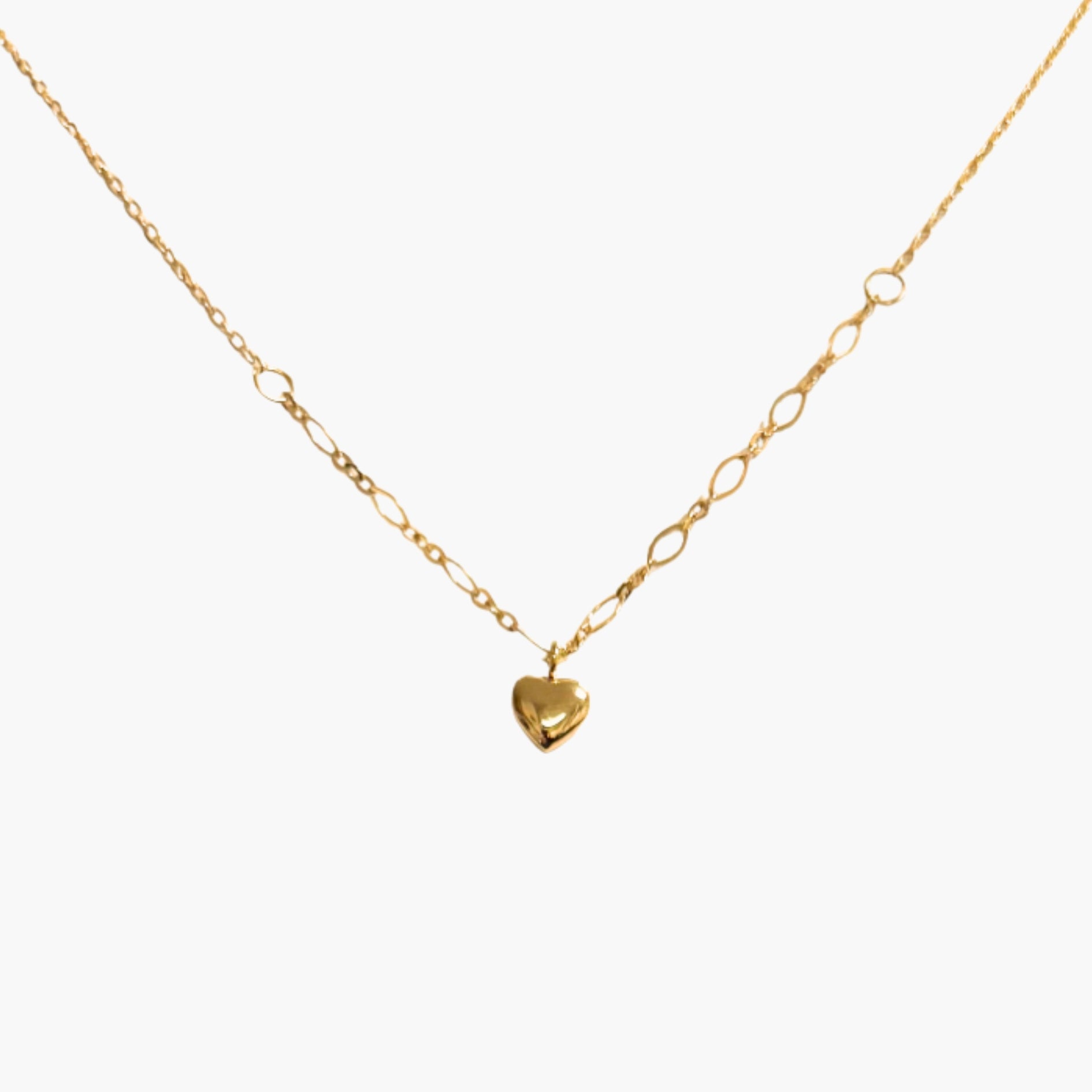 The Small Heart on a Lola Link Gold Chain