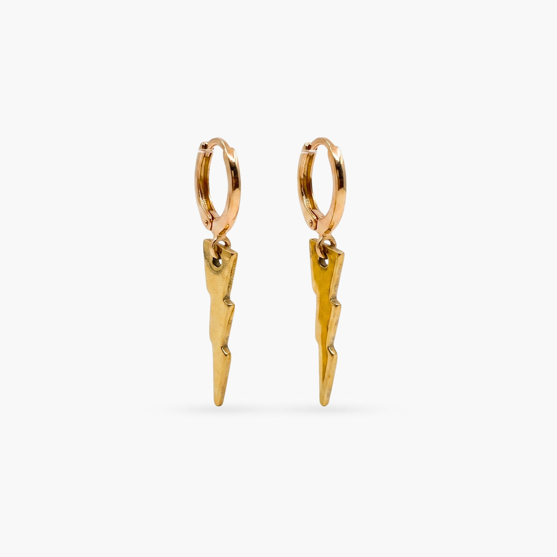 The Lightening Bolt Gold Earrings