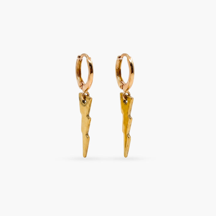 The Lightening Bolt Gold Earrings