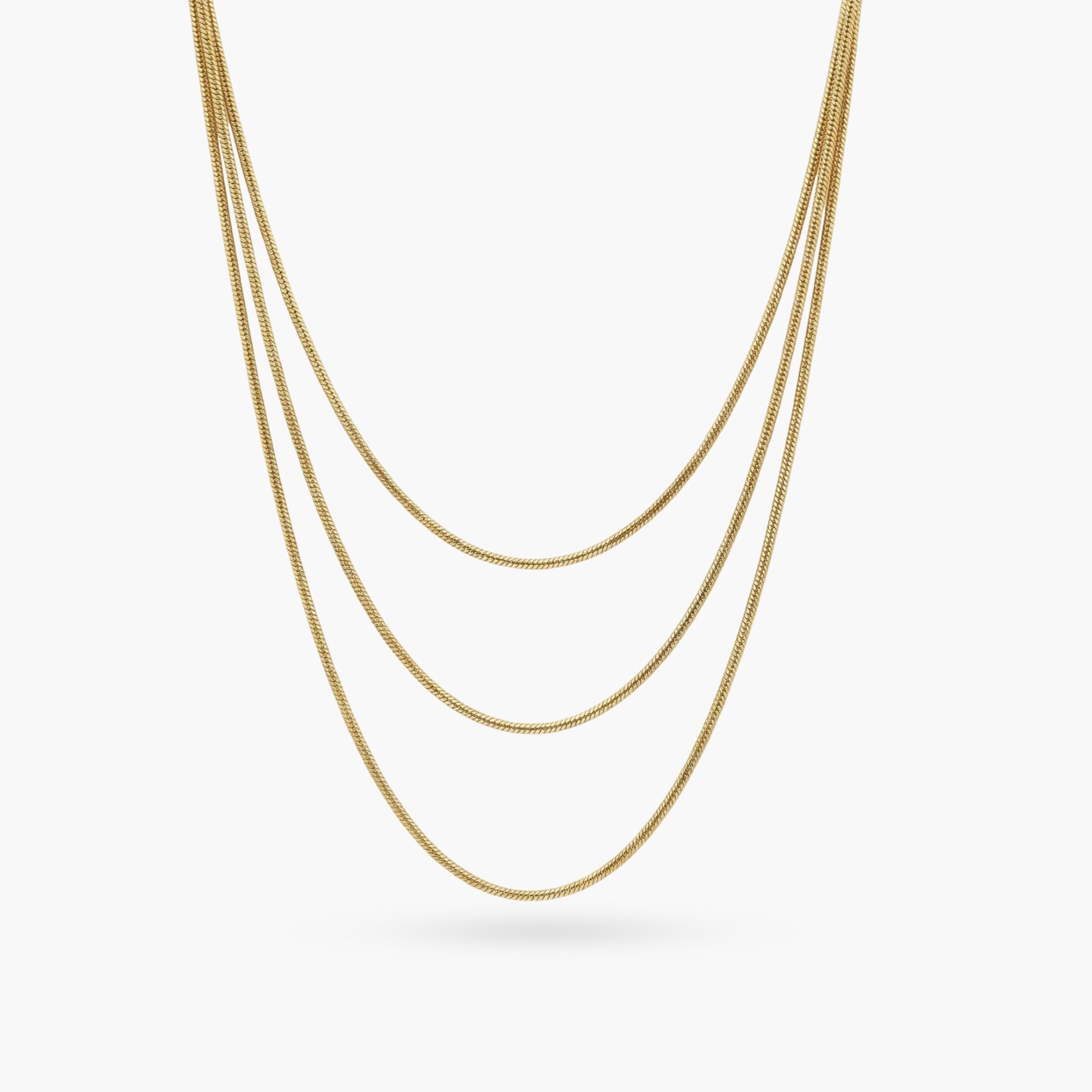 The Snake Chain Gold Set (3 in 1 - Long)