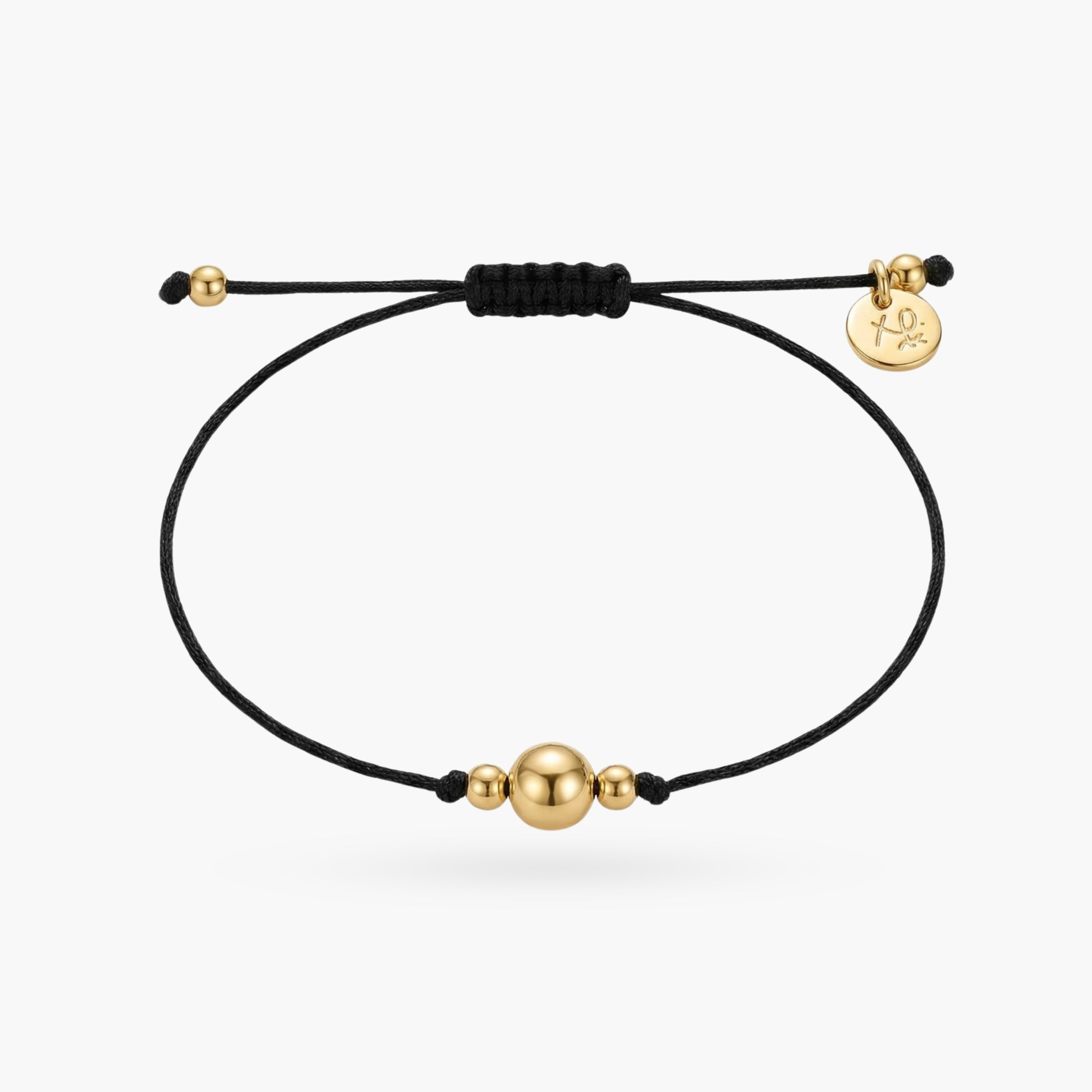 Savannah Cord Bracelet with Gold Beads