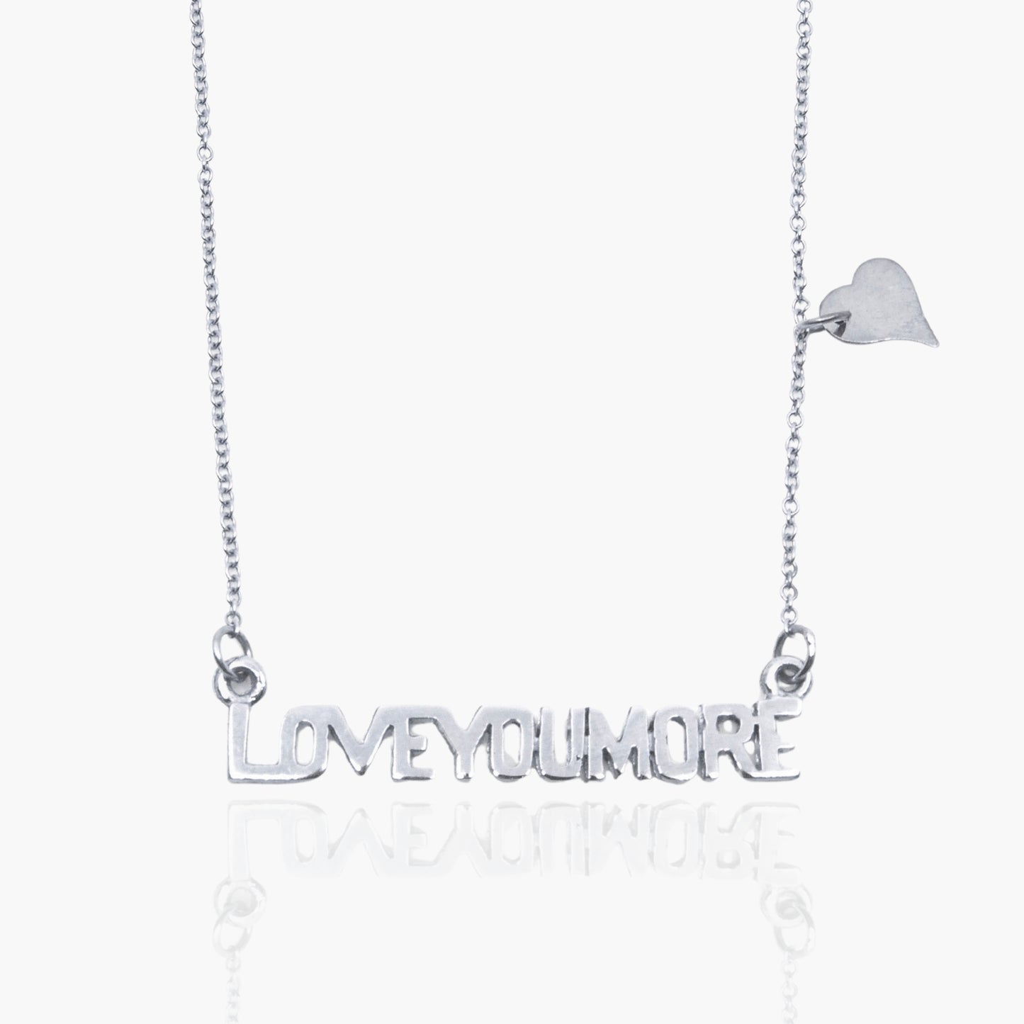 The Love You More Bar Necklace in Sterling Silver