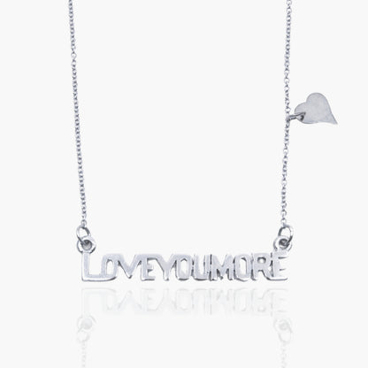 The Love You More Bar Necklace in Sterling Silver