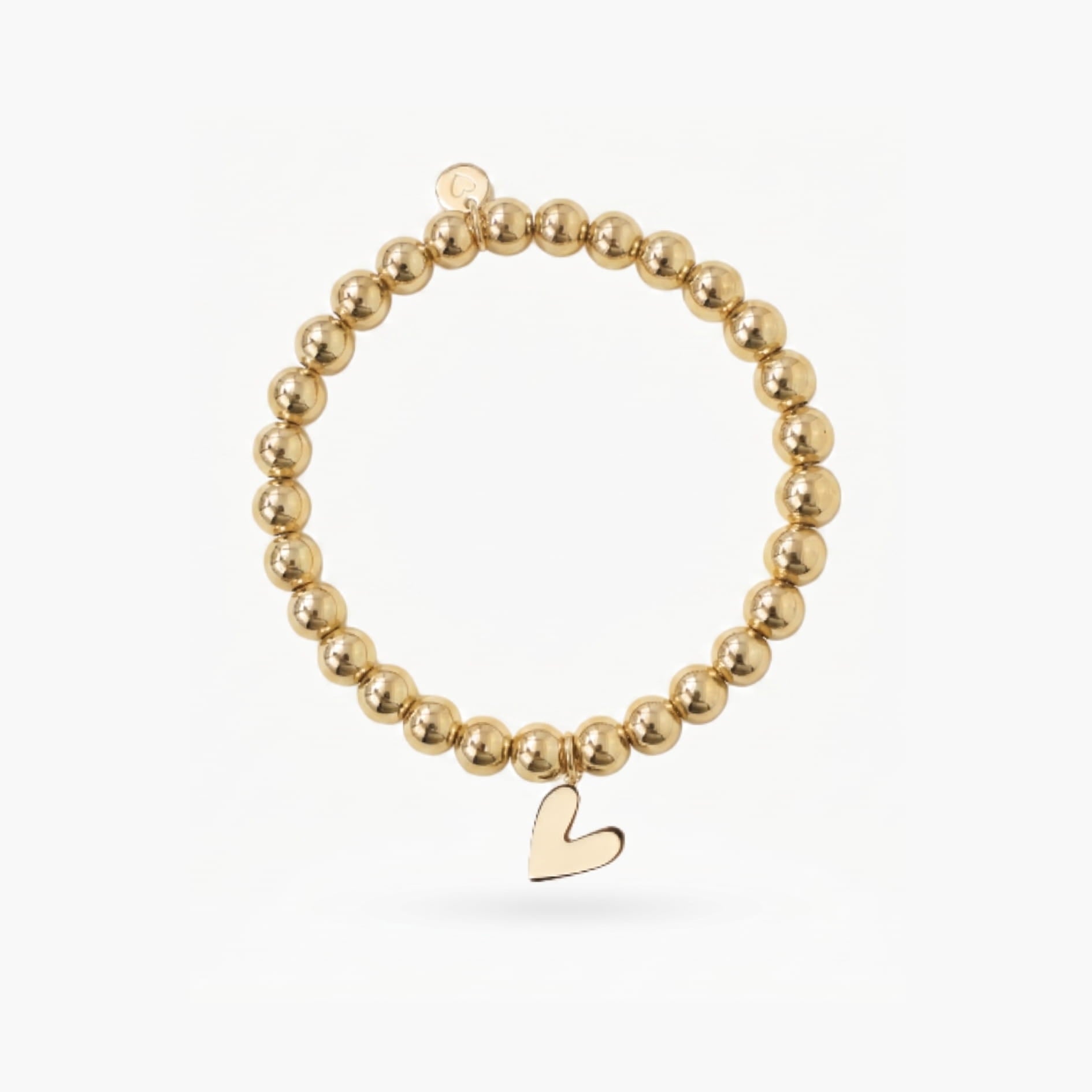 Eternity Bracelet Smooth With White Heart Charm