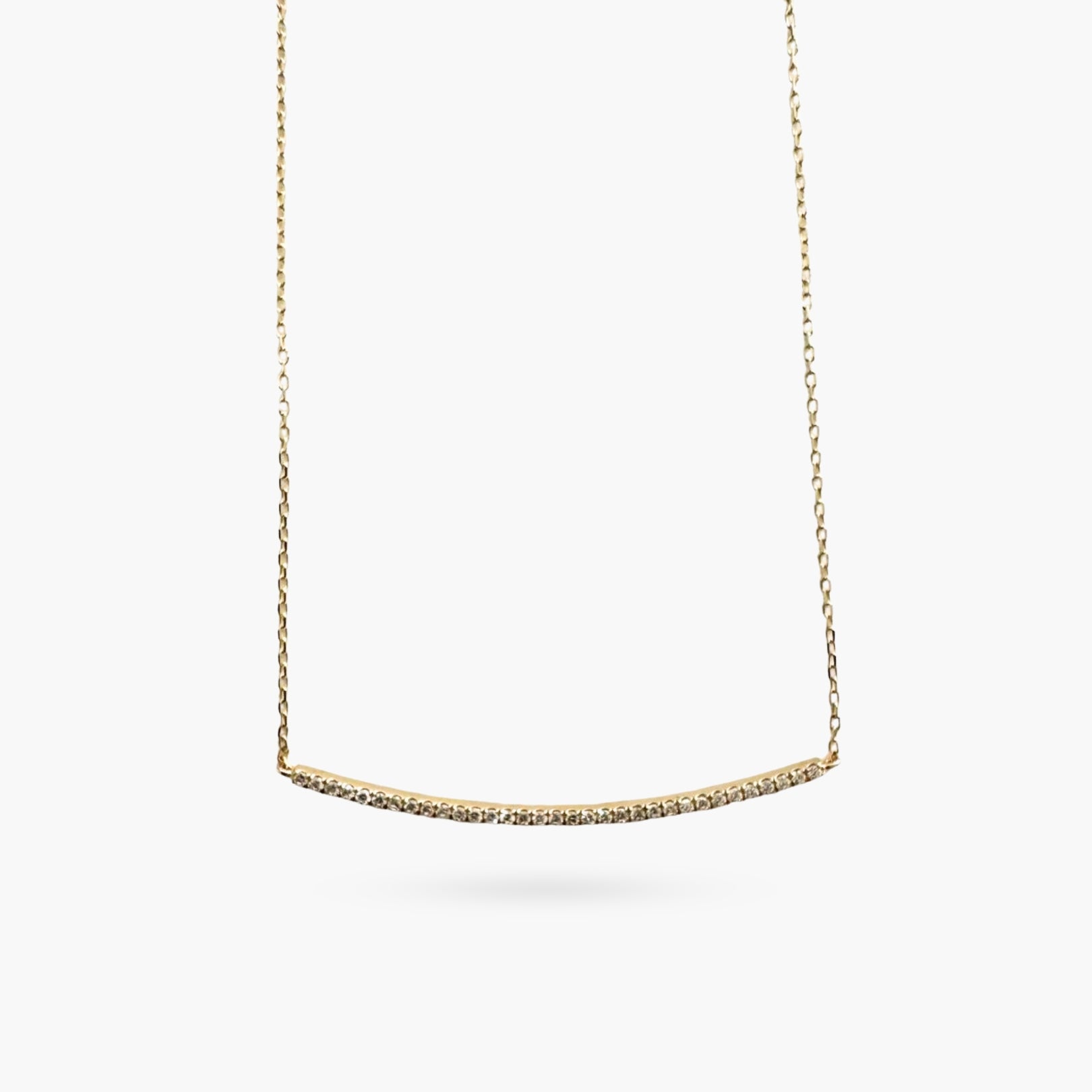 14K Diamond Smile in Gold Necklace