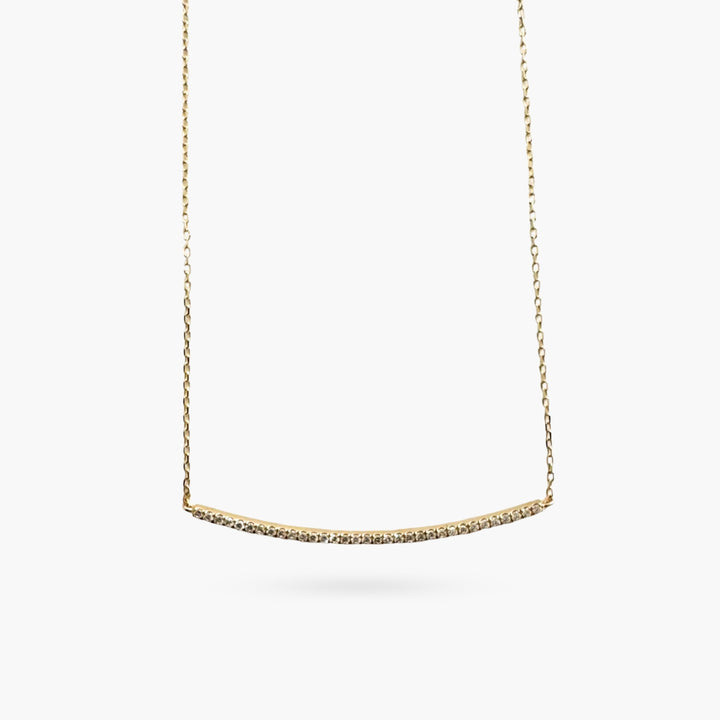 14K Diamond Smile in Gold Necklace
