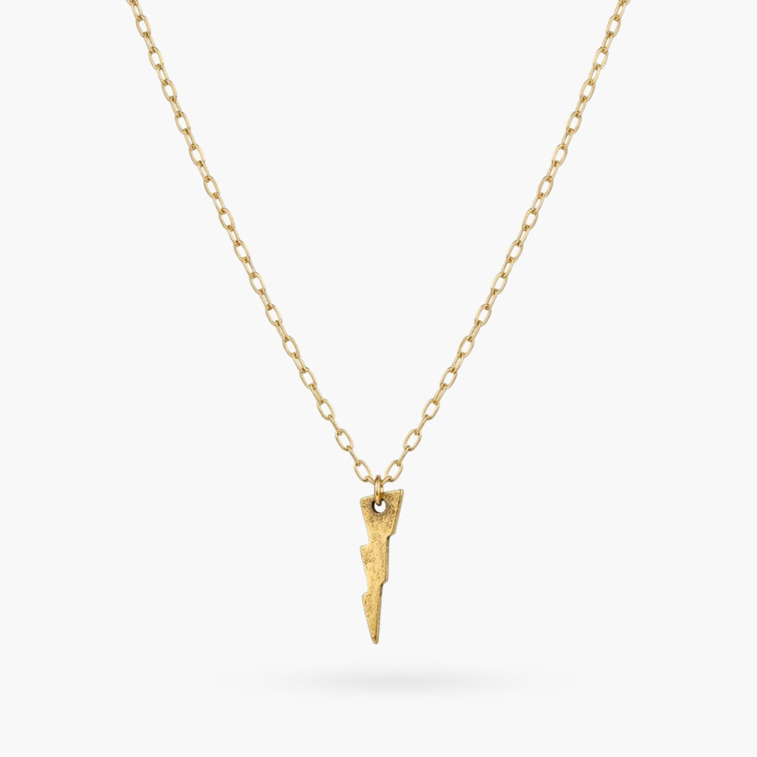 The Hammered Lightening Bolt Necklace