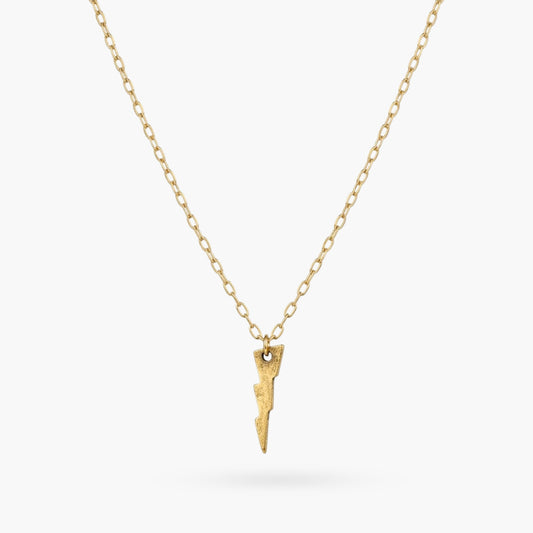 The Hammered Lightening Bolt Necklace