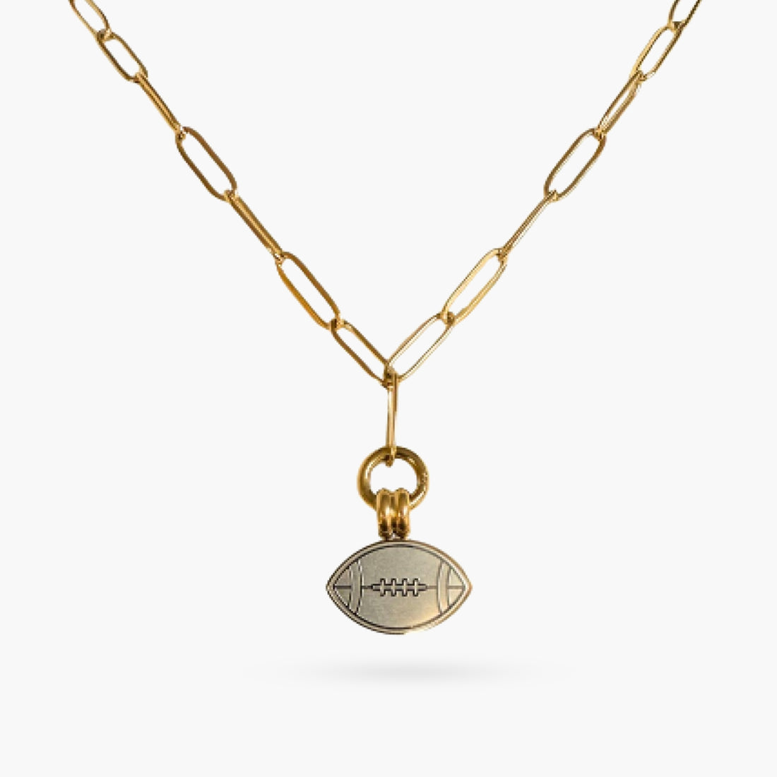 The Football Silver & Gold Charm Necklace