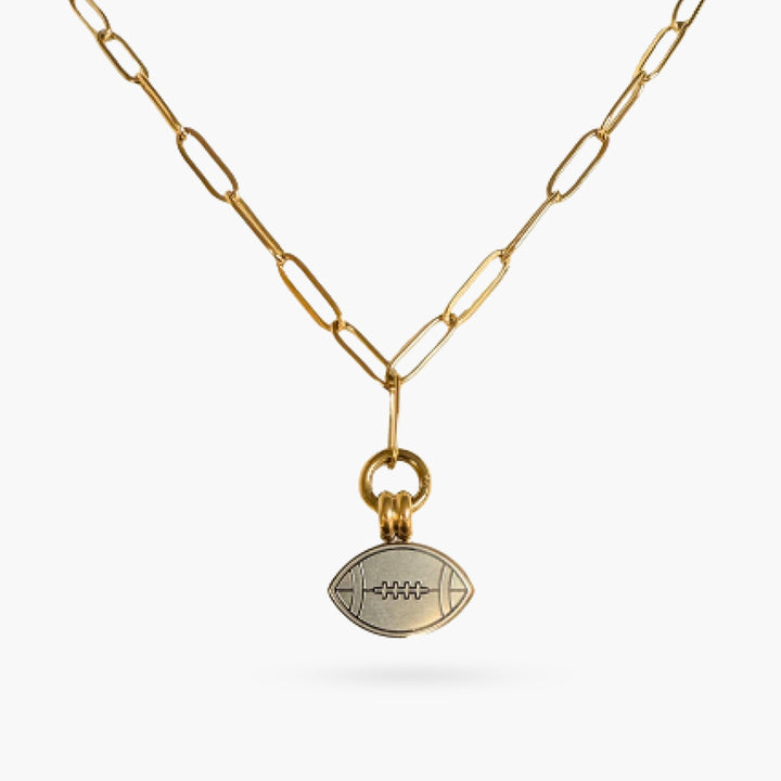 The Football Silver & Gold Charm Necklace