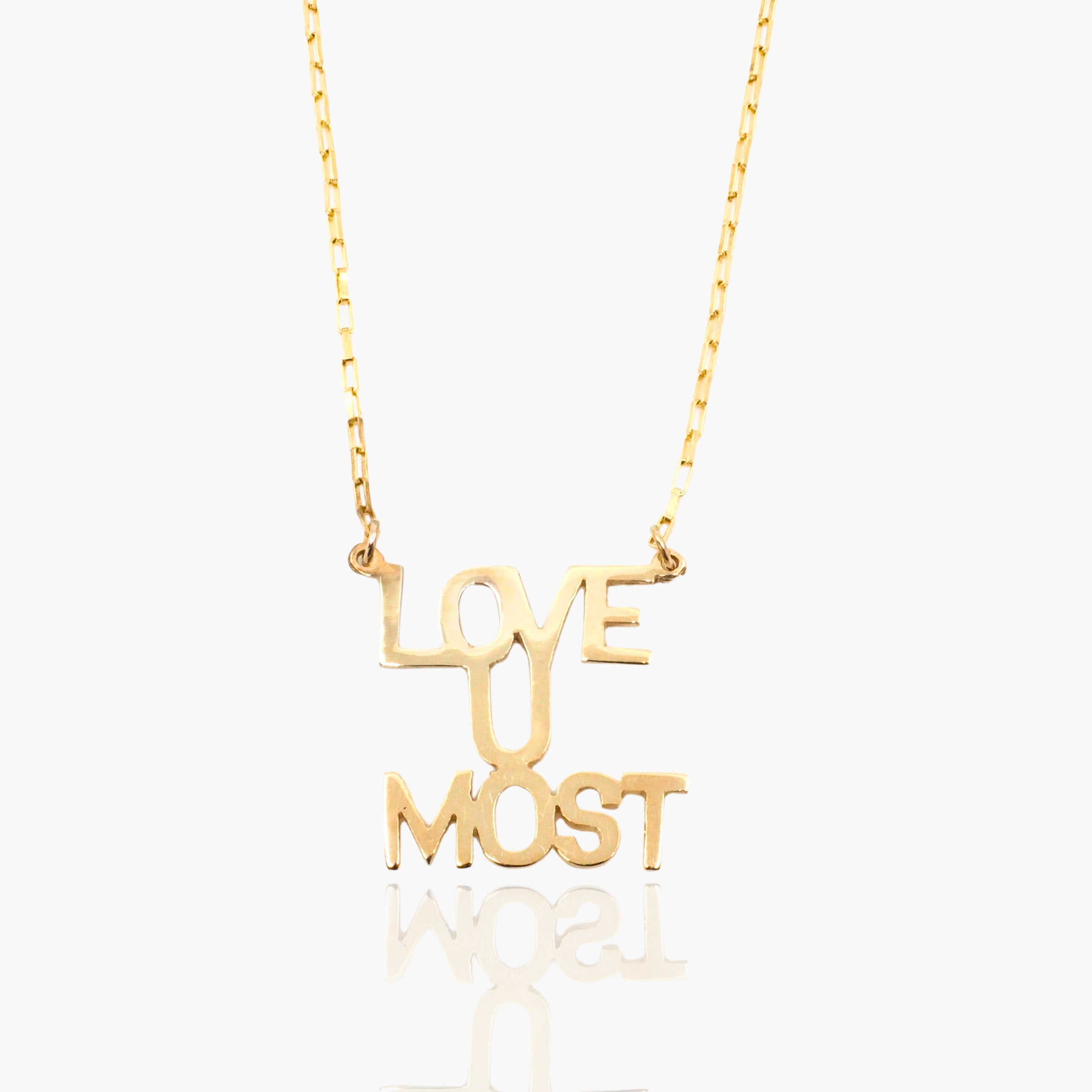 Love You Most Sunrise Necklace in 10K & 14K Gold