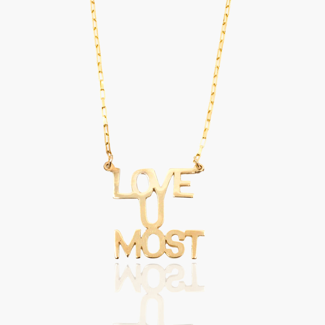 Love You Most Sunrise Necklace in 10K & 14K Gold