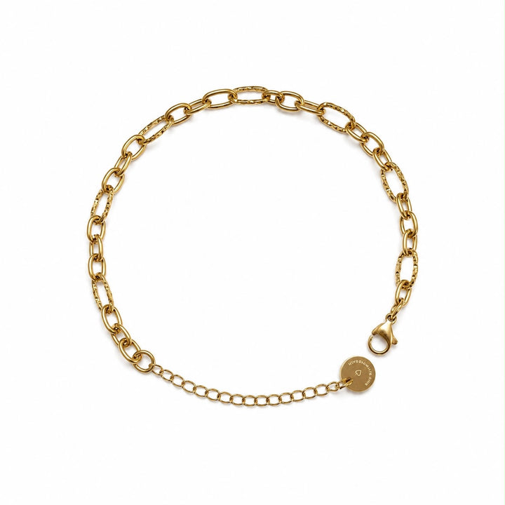 The Smooth & Textured Cable Link Bracelet