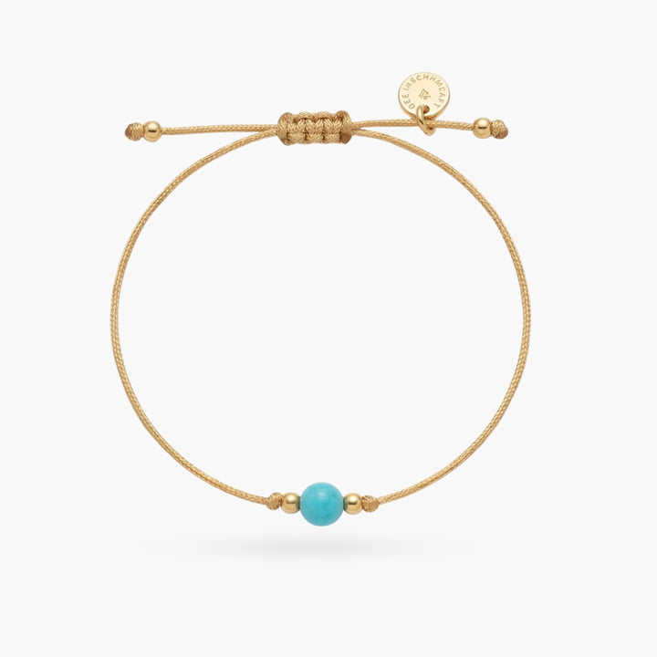 Savannah Cord Bracelet with Blue Stone Bead