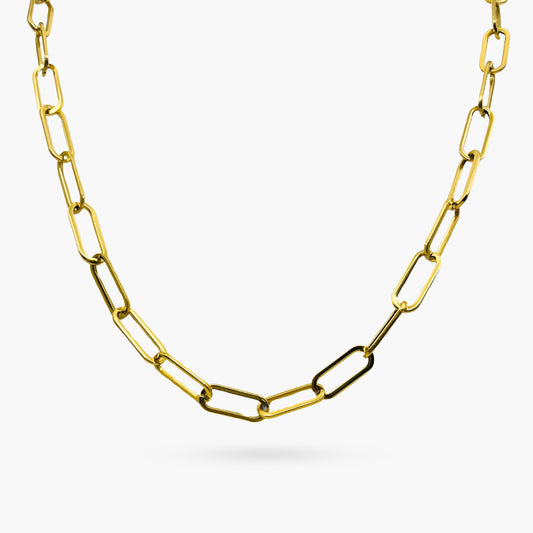 Large Gold Paperclip Chain