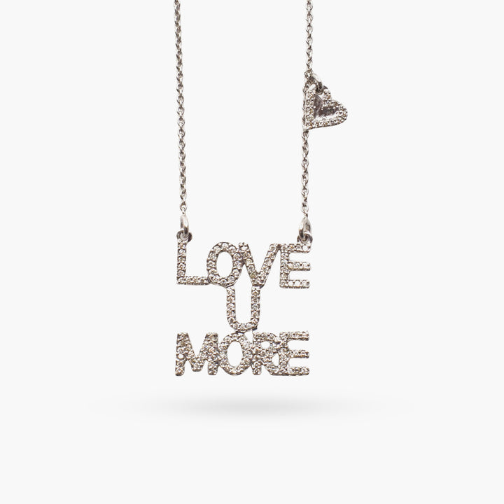 Love You More Sunrise Necklace in Diamonds & 14K White Gold