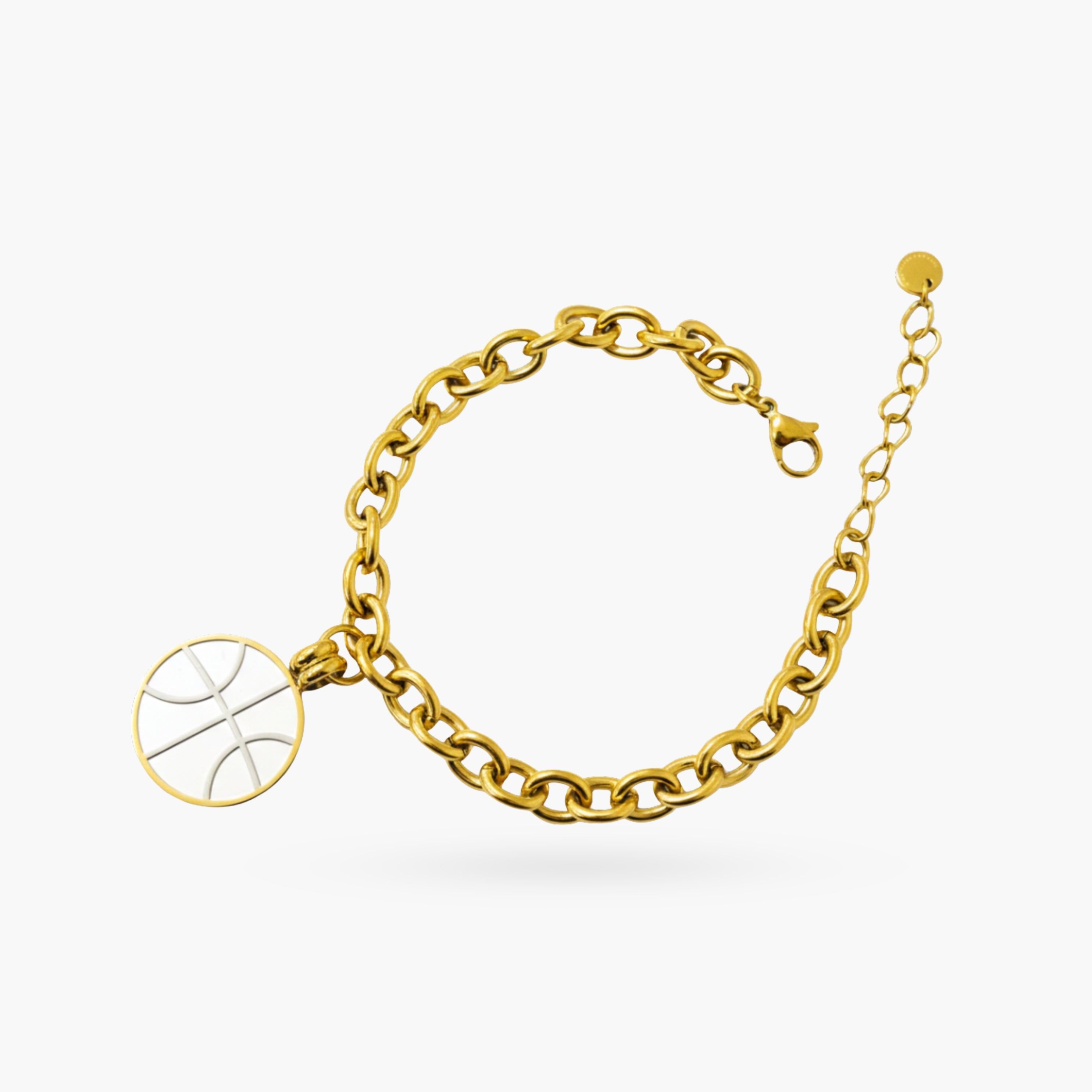 The Basketball Silver & Gold Coin Bracelet