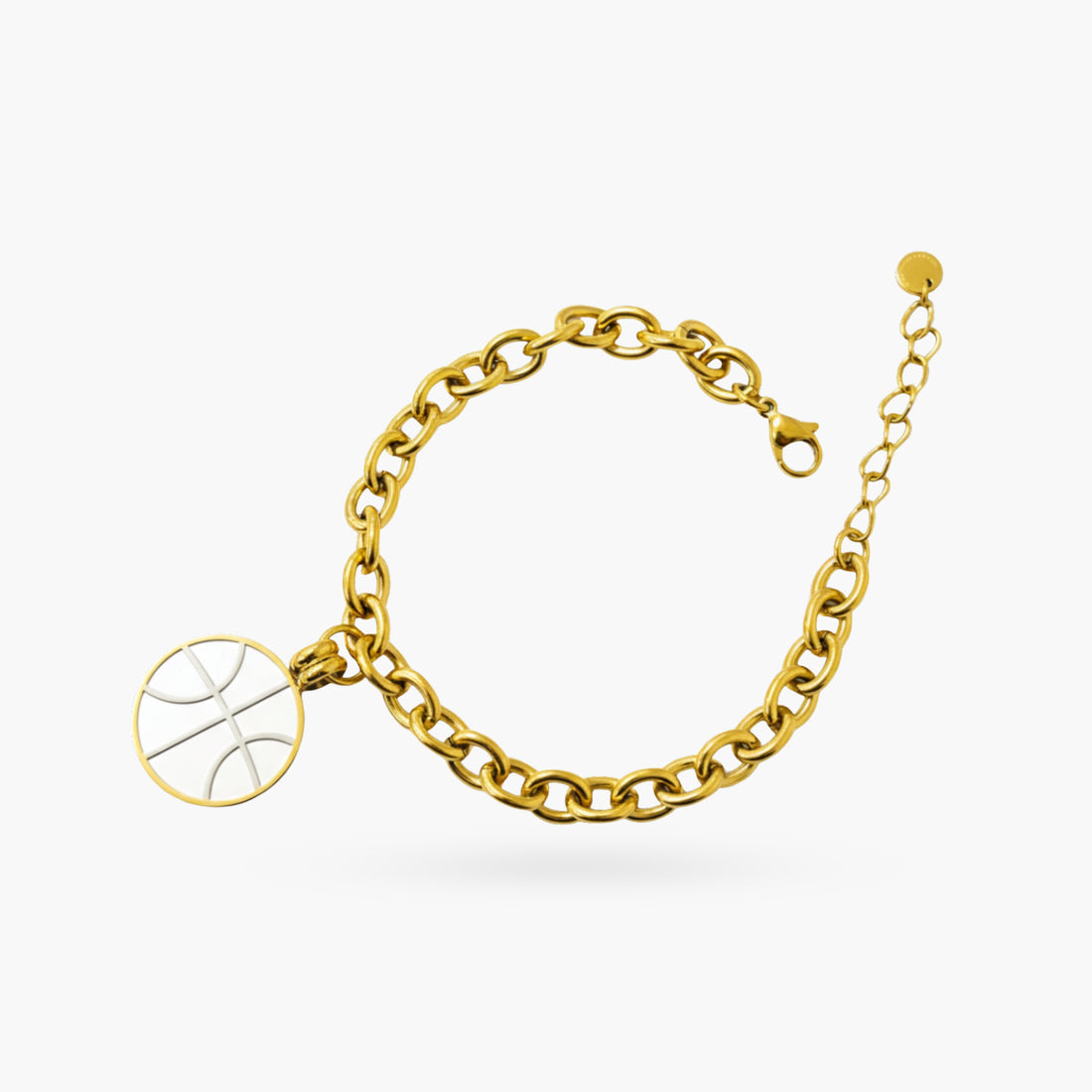 The Basketball Silver & Gold Coin Bracelet