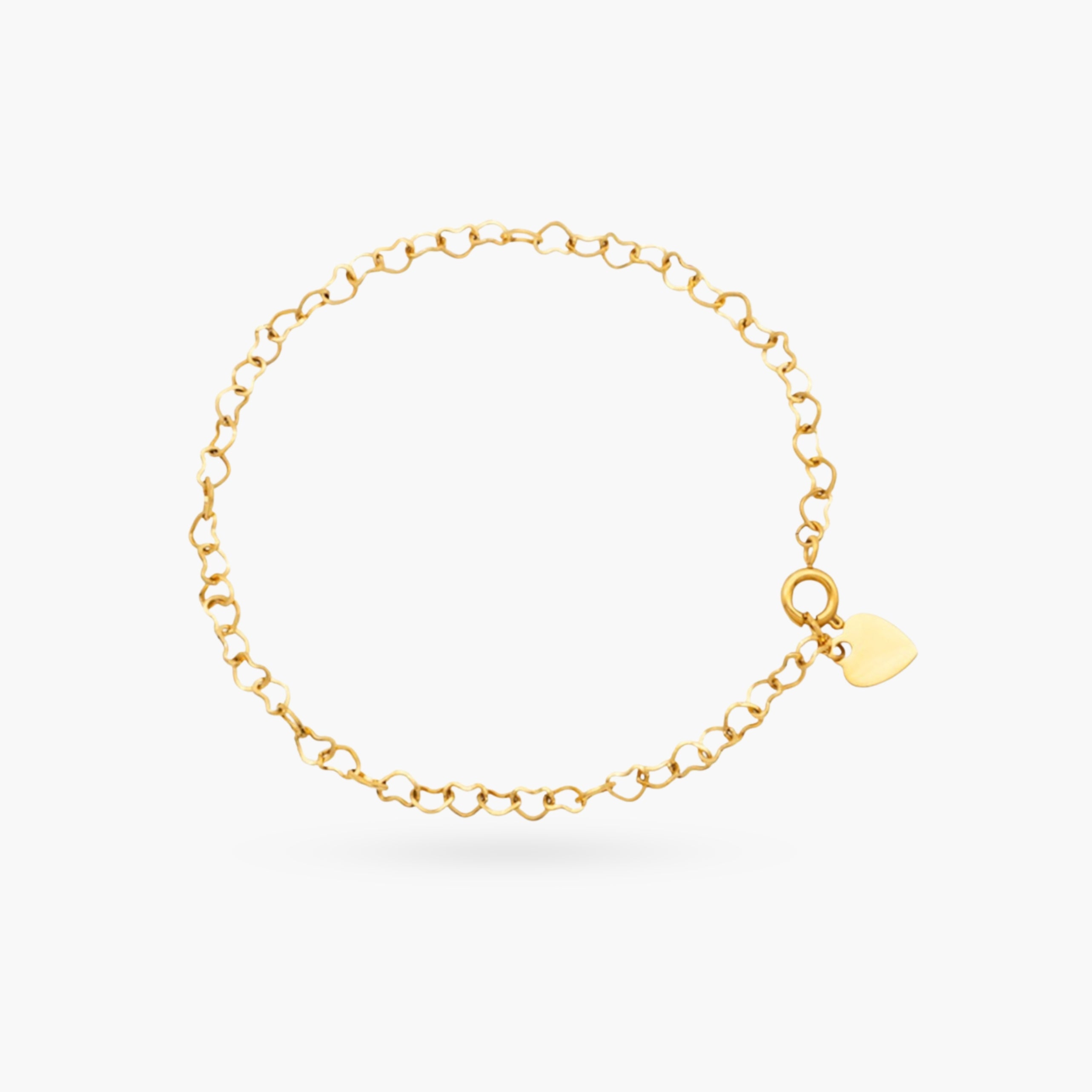 Heart Chain Gold Bracelet