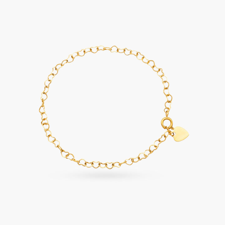 Heart Chain Gold Bracelet