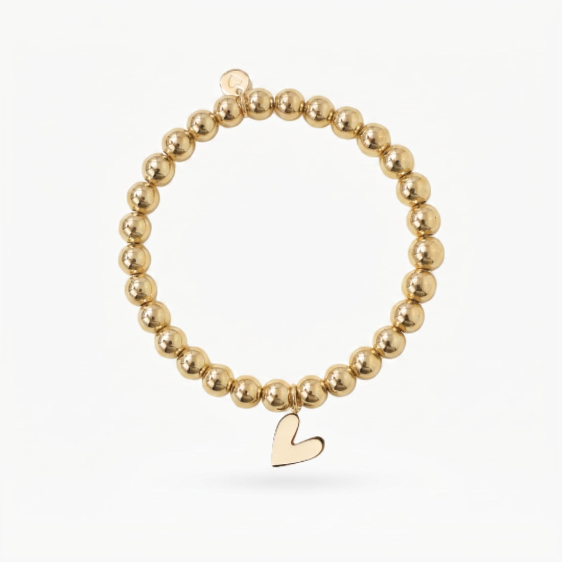 Eternity Bracelet Smooth With White Heart Charm