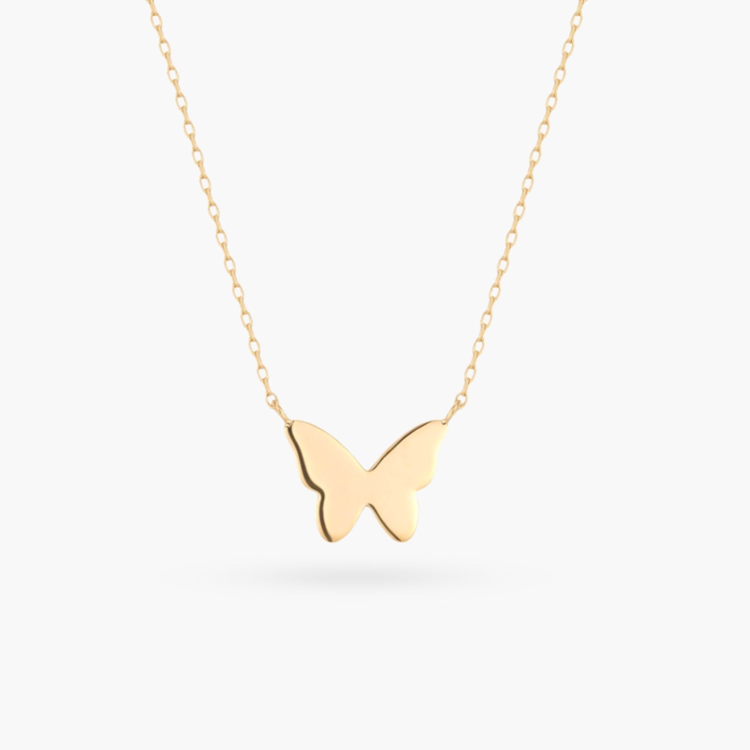 14K Gold Dainty Butterfly Necklace