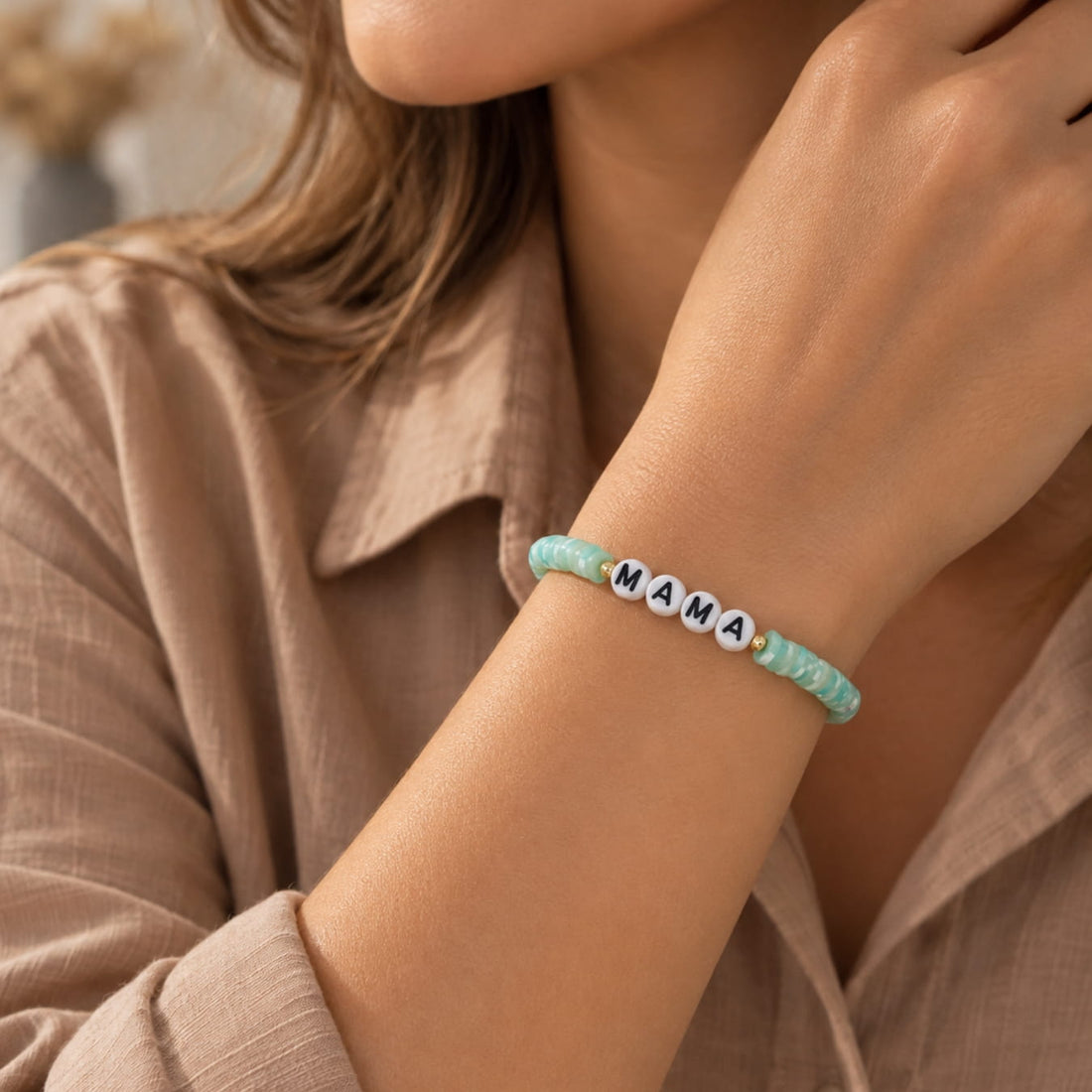 Alphabet Bead Cord Bracelet