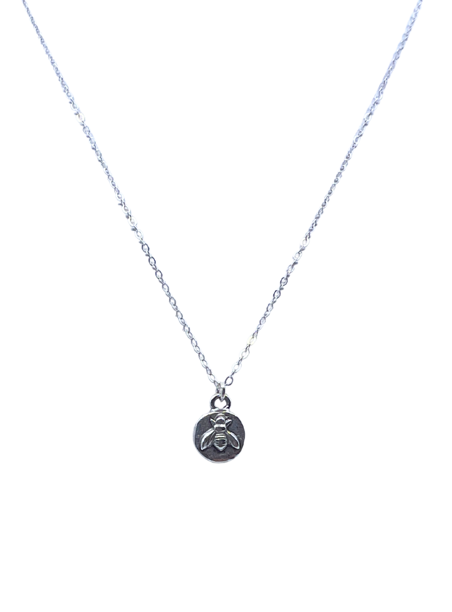 Bee Strong Silver Necklace