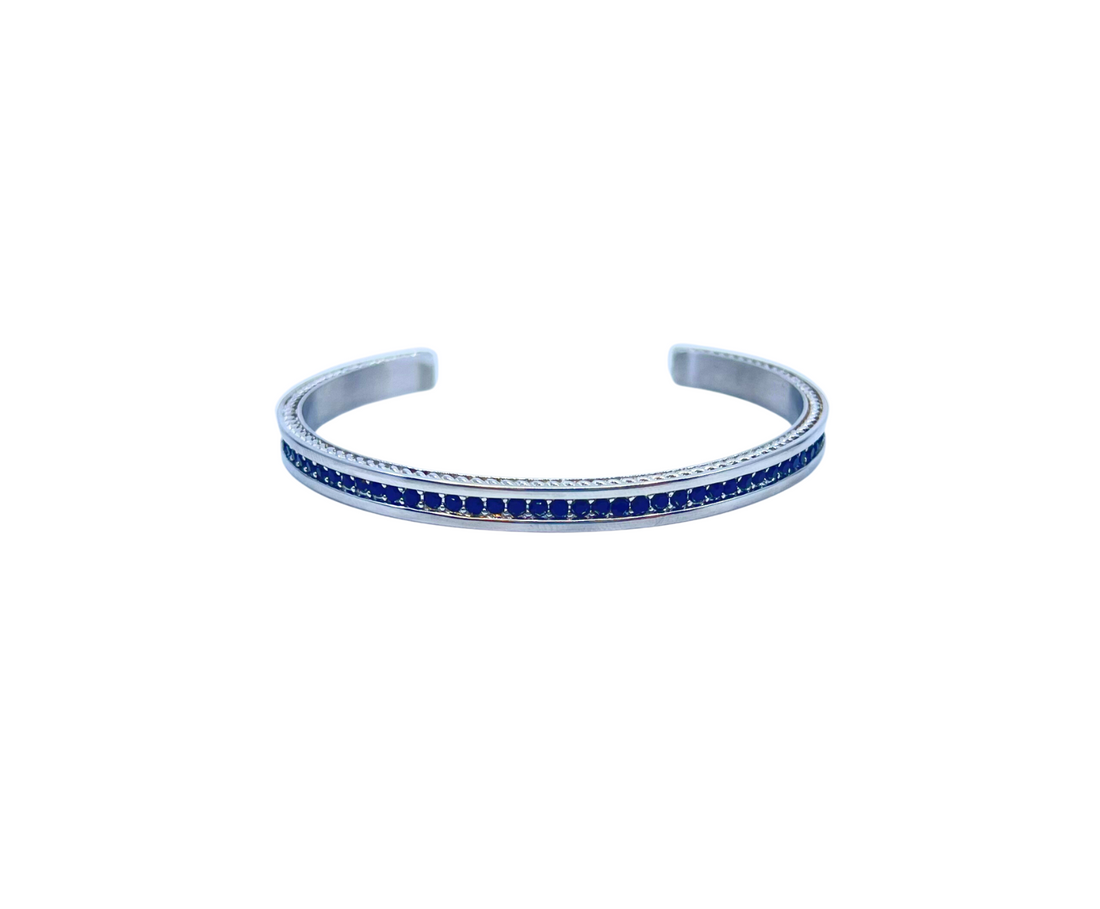Black Rhinestone Channel Cuff