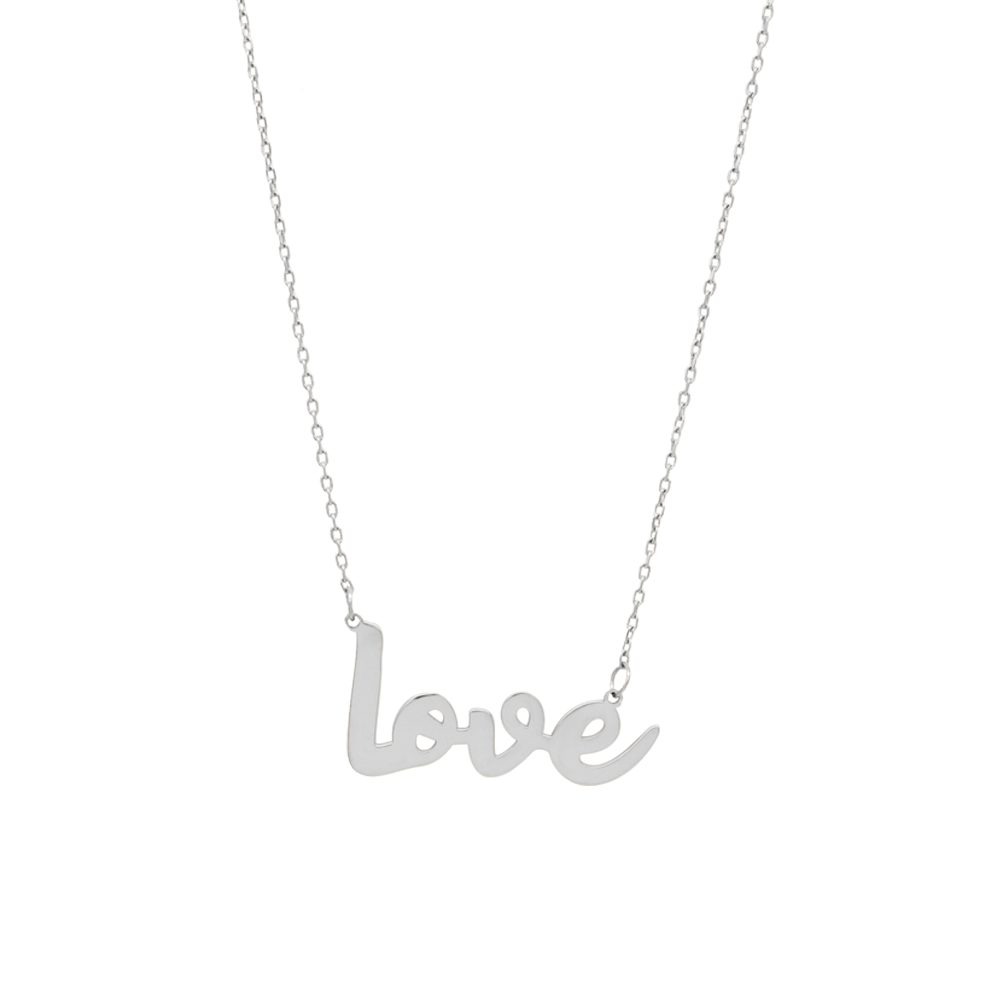 Love Brand Silver Horizontal Necklace