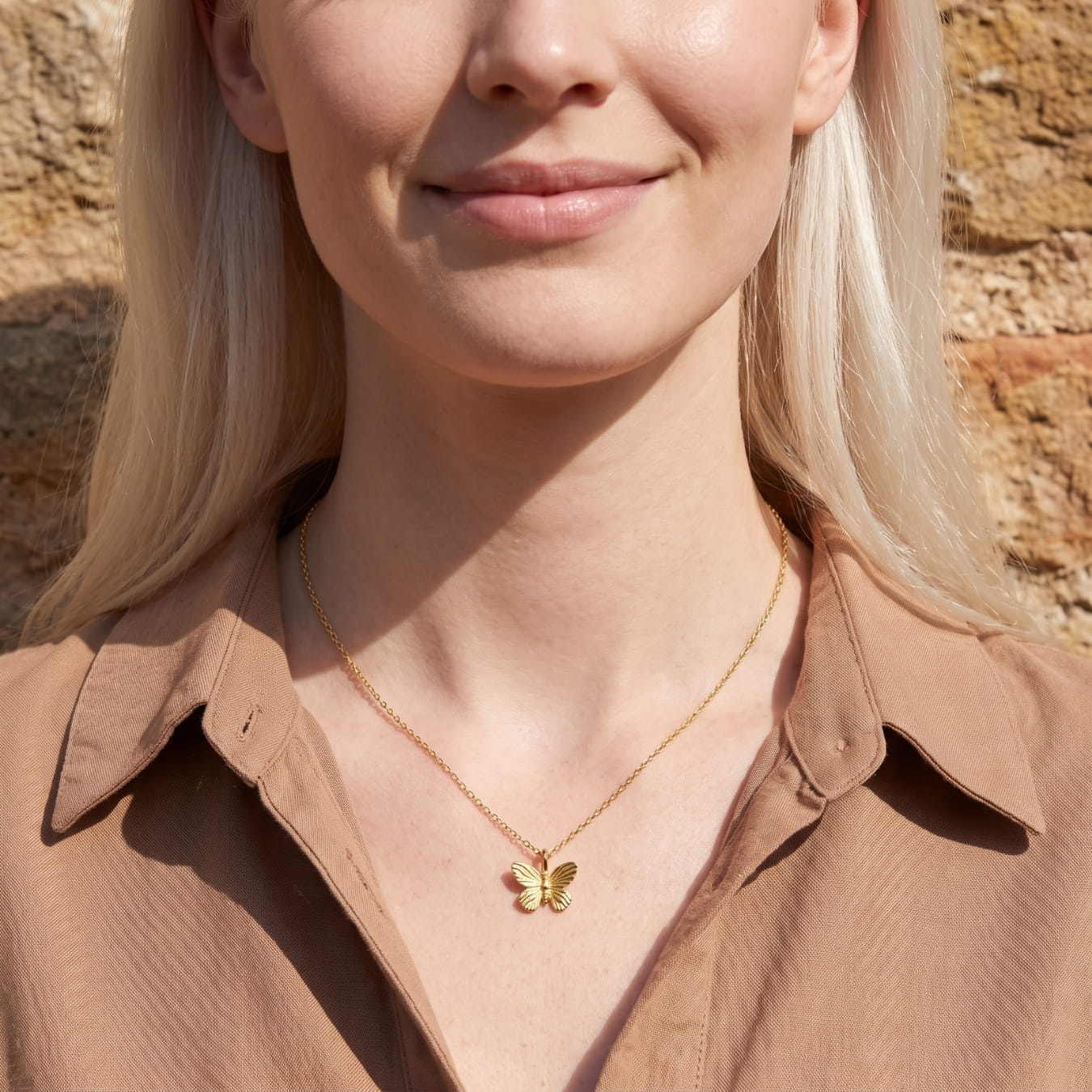 Butterfly Gold Necklace