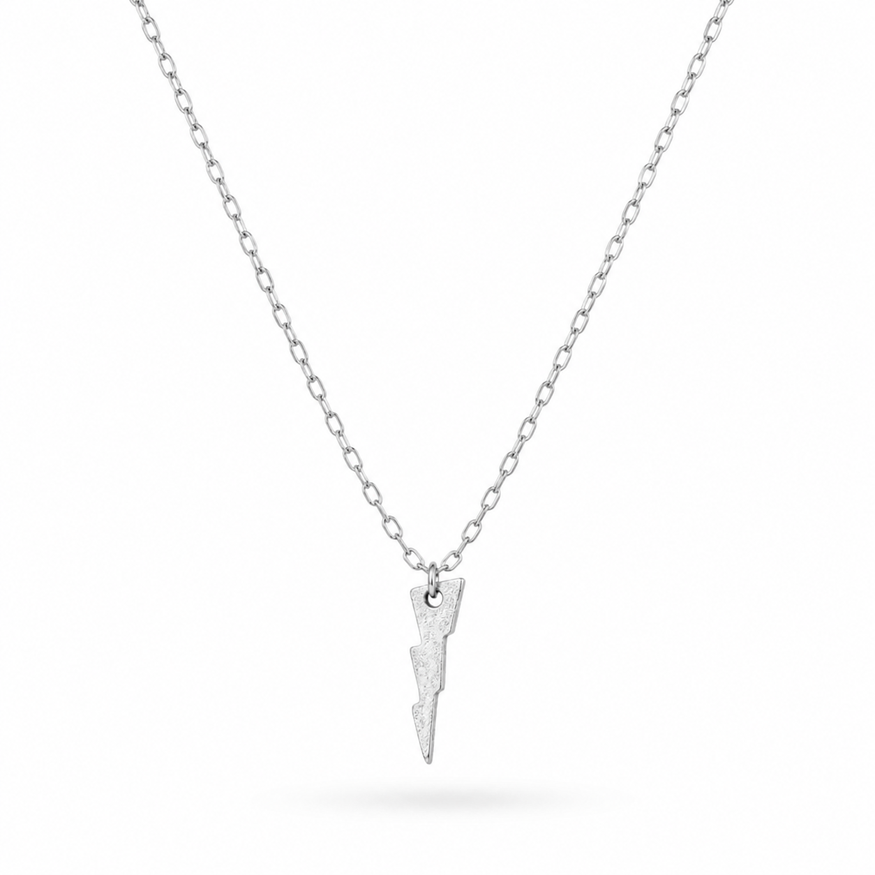 The Hammered Lightening Bolt Necklace
