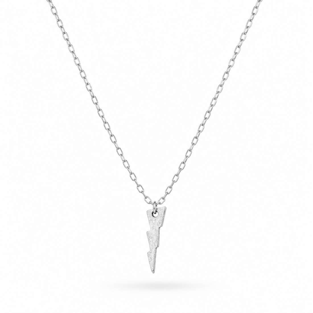 The Hammered Lightening Bolt Necklace