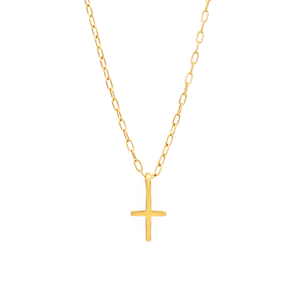 Cross My Heart Gold Necklace