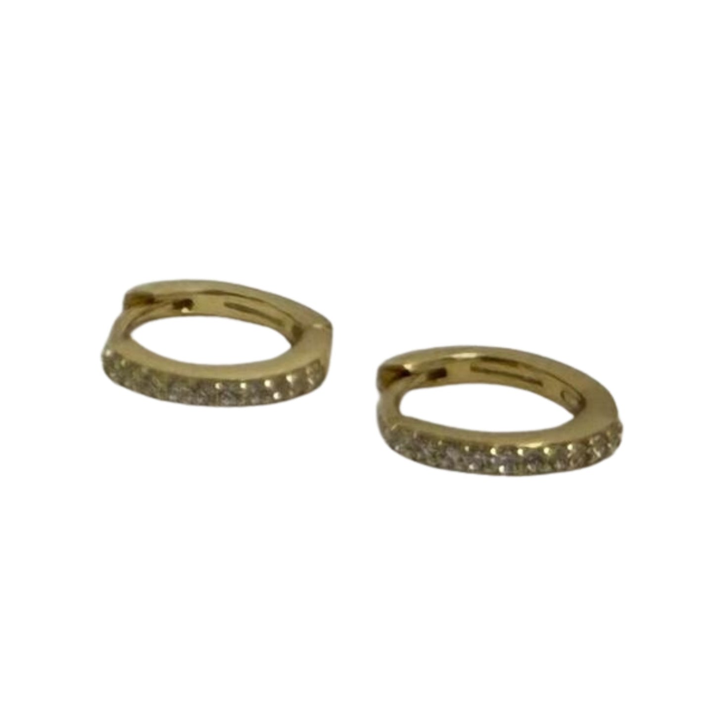 The Mini Studded Gold Hoops