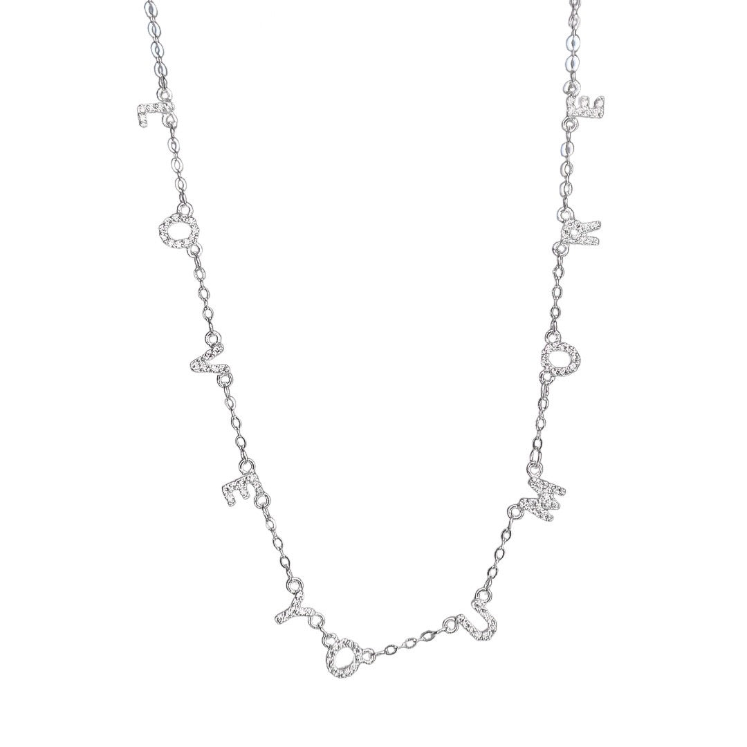 Love You More Spaced Necklace Bling