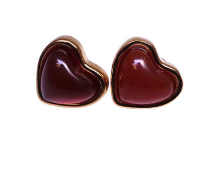 The Sweet Red Heart Earrings