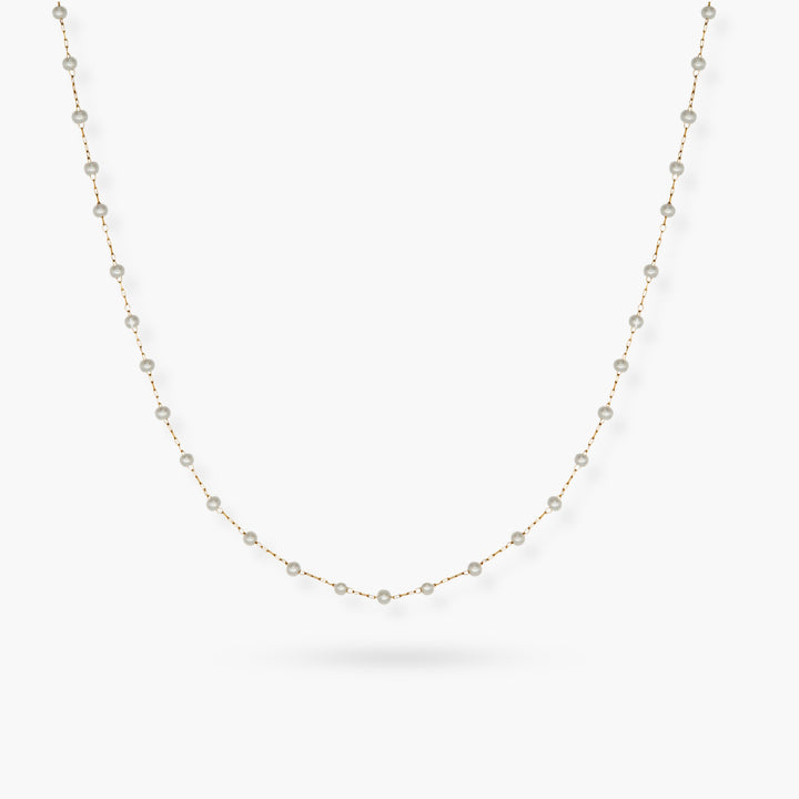 Dainty Pearl Short GG Necklace