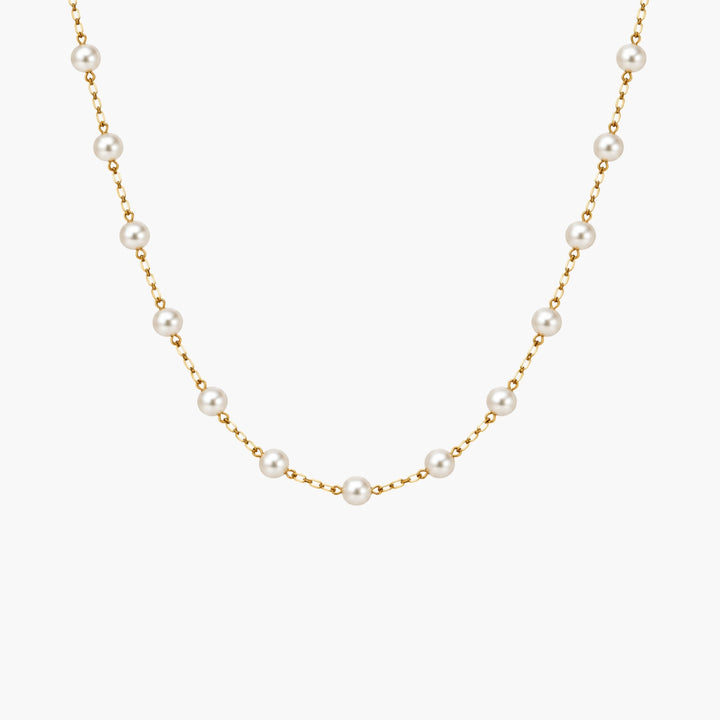 Dainty Pearl Short GG Necklace