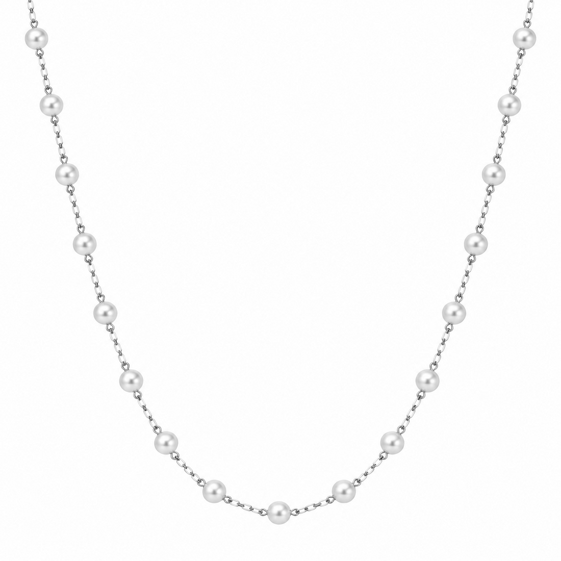 Dainty Pearl Long GG Necklace